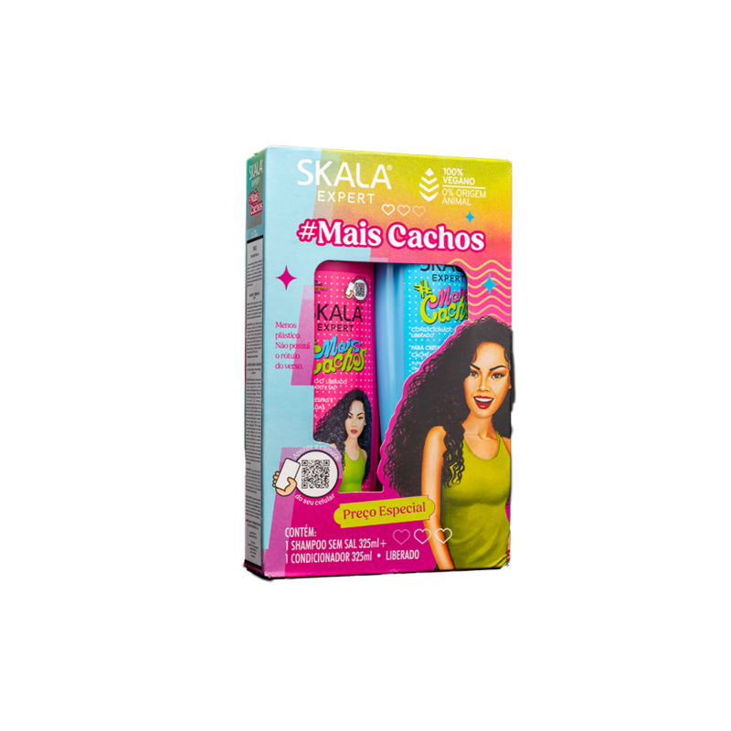KIT SHAMPO + ACOND SKALA MAS CACHOS X 300 ML MVH