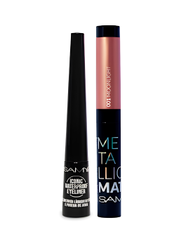 DELINEADOR LIQUIDO ICONIC NEGRO + LABIAL SAMY