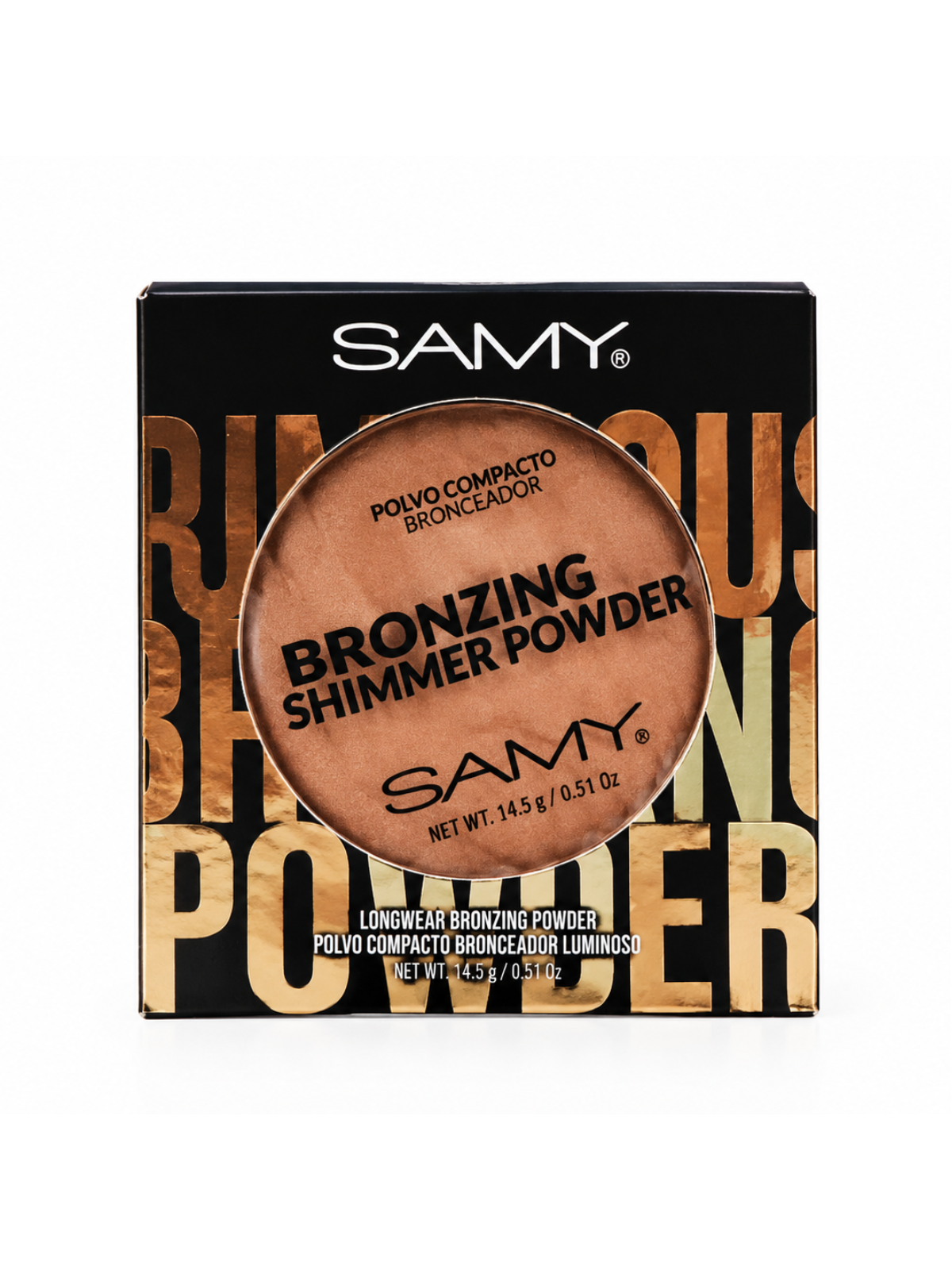 POLVO COMPACTO BRONCEADOR LUMINOSO 01 GOLDEN TOUCH X 4.5 GR SAMY
