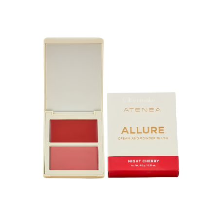 DUO RUBOR EN CREMA Y COMPACTO NIGHT CHERRY LULA ATENEA