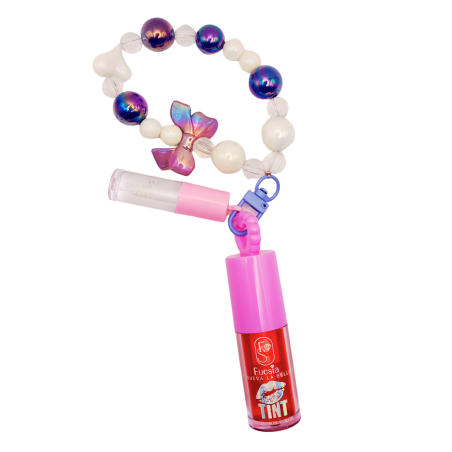 TINTA + GLOSS + LLAVERO 3108 FUCSIA