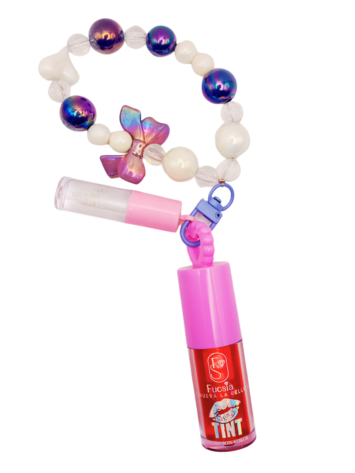 TINTA + GLOSS + LLAVERO 3108 FUCSIA