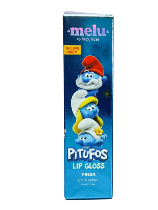 LIP GLOSS COLAPSIBLE FRESA PITUFOS RUBY ROSE