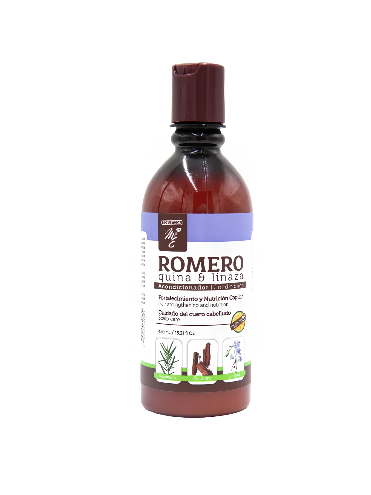 ACOND ROMERO QUINA Y LINAZA X 450 ML MYE
