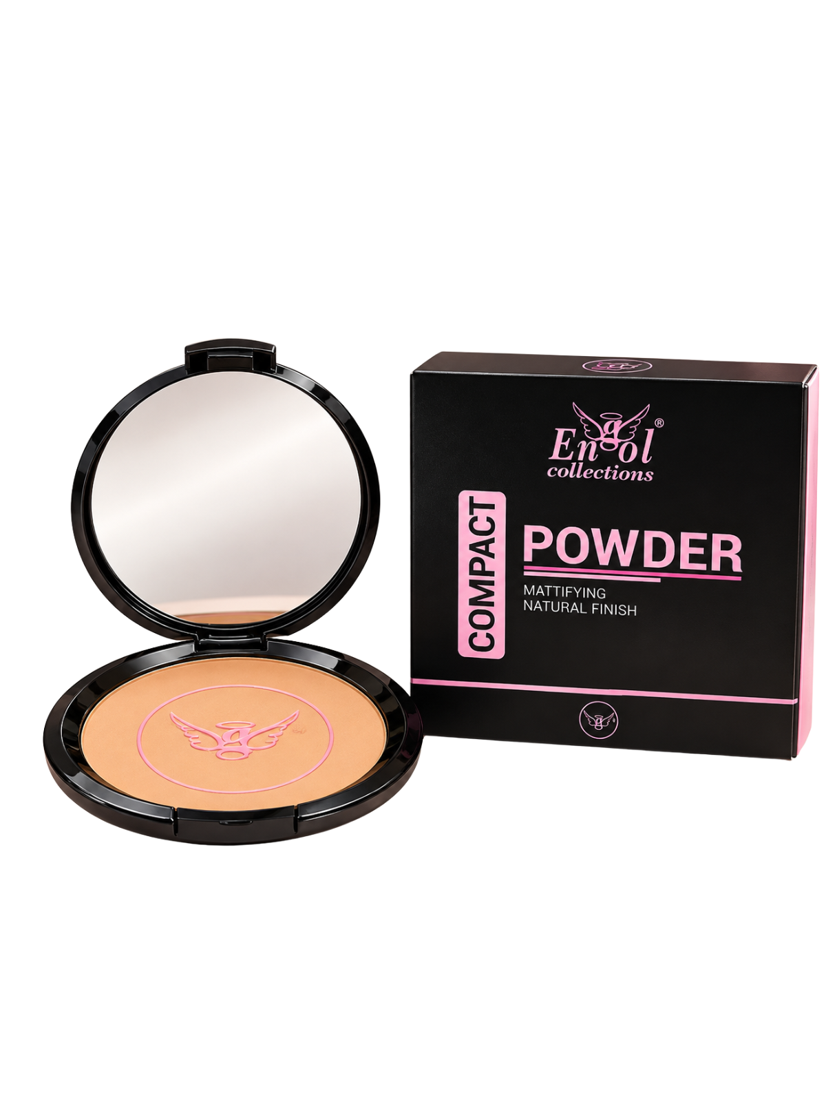 POLVO COMPACTO NEGRO CON ESPEJO 03 PC908 ENGOL