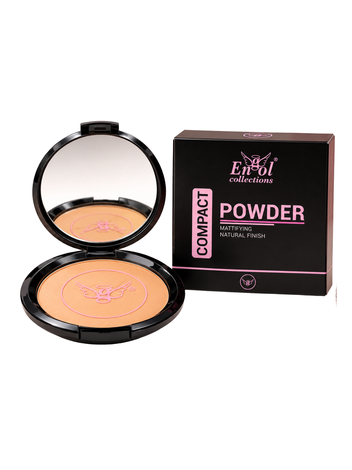 POLVO COMPACTO NEGRO CON ESPEJO 05 PC908 ENGOL