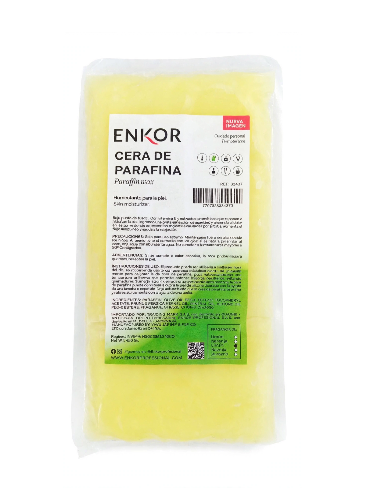 GEL PARAFINA SURTIDA X 450 33437 ENKOR