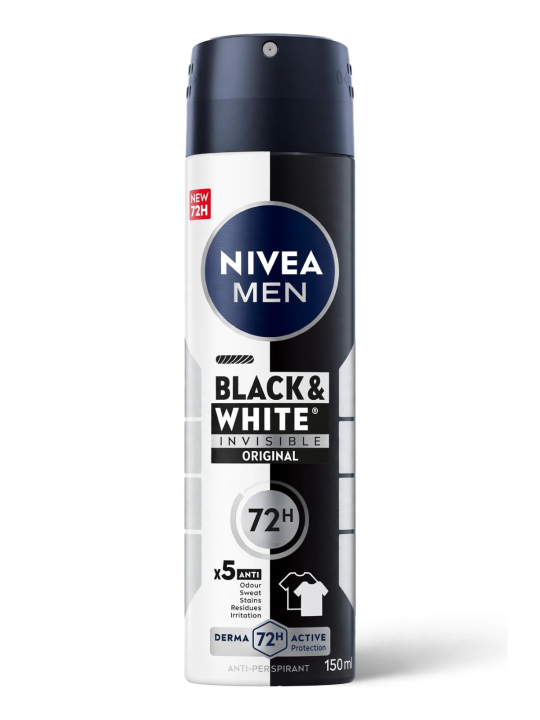 DESODORANTE SPRAY BLACK Y WHITE ORIGINAL MEN X 150 ML NIVEA