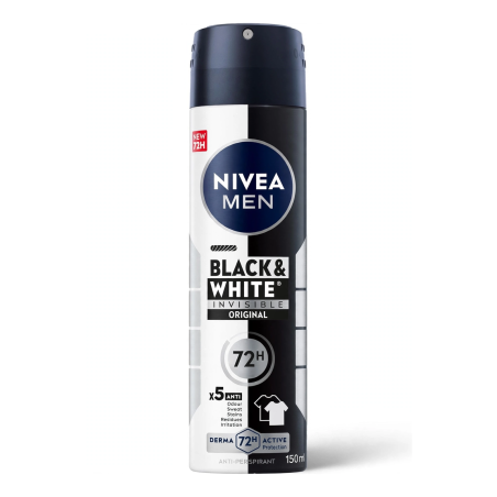 DESODORANTE SPRAY BLACK Y WHITE ORIGINAL MEN X 150 ML NIVEA