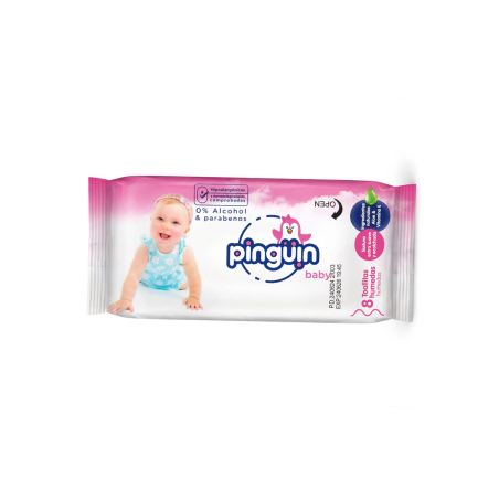 TOALLITAS HUMEDAS PINGUIN X 8 UND