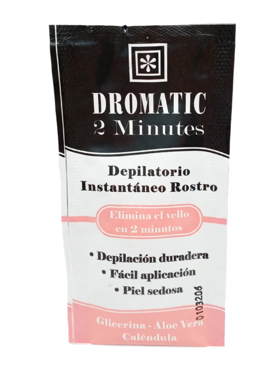 CREMA DEPILATORIA FACIAL 2 MINUTOS SOBRE X 12 ML DROMATIC