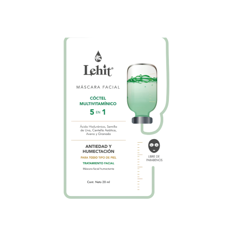 MASK VELO FACIAL COCTEL 5 EN 1 X 20 ML LEHIT