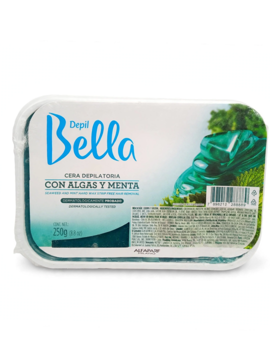 CERA BARRA X 250 ALGAS Y MENTA DEPIL BELLA
