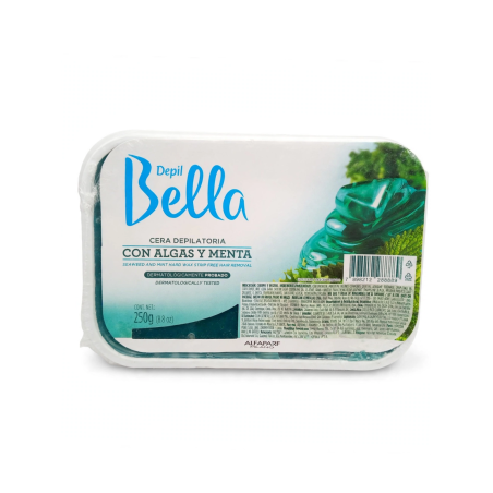 CERA BARRA X 250 ALGAS Y MENTA DEPIL BELLA