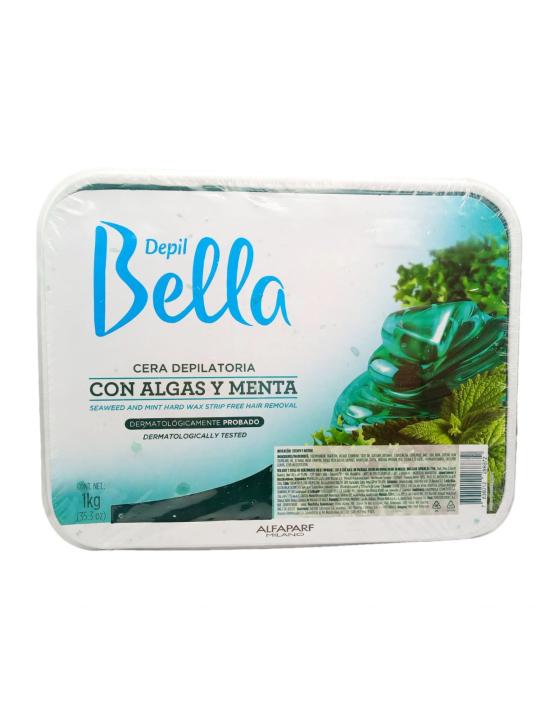 CERA BARRA X 1 KG ALGAS Y MENTA DEPIL BELLA