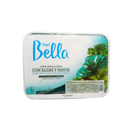 CERA BARRA X 1 KG ALGAS Y MENTA DEPIL BELLA