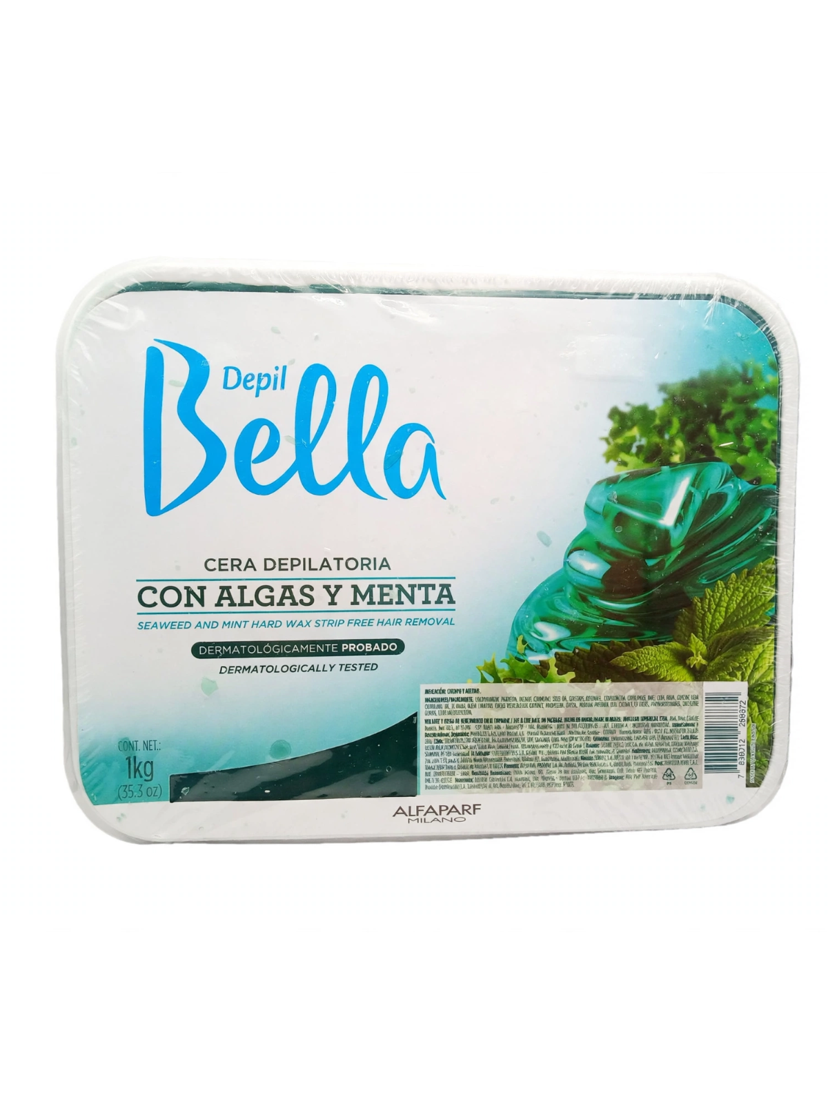 CERA BARRA X 1 KG ALGAS Y MENTA DEPIL BELLA