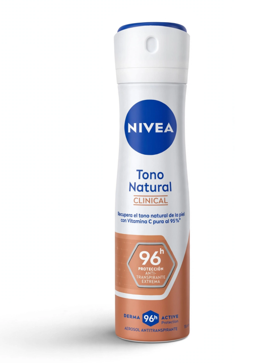 DESODORANTE AEROSOL CLINICAL TONO NATURAL X 150 ML NIVEA