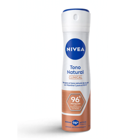 DESODORANTE AEROSOL CLINICAL TONO NATURAL X 150 ML NIVEA