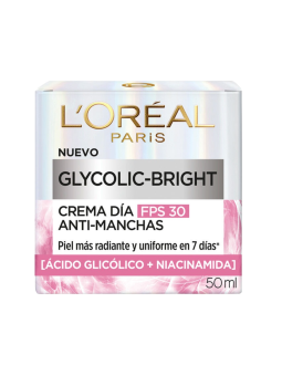 CREMA DIA SPF 30 GLYCOLIC BRIGHT X 50 LOREAL