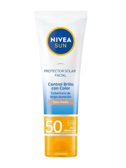 BLOQUEADOR SOLAR FACIAL CONTROL BRILLO COLOR TONO MEDIO FPS 50 X 50ML NIVEA