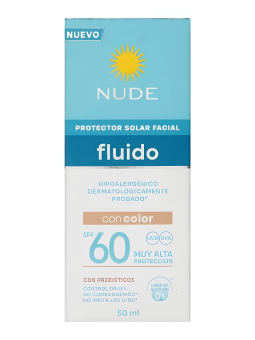 BLOQUEADOR NUDE FACIAL FLUIDO COLOR FPS 60 X 50 ML