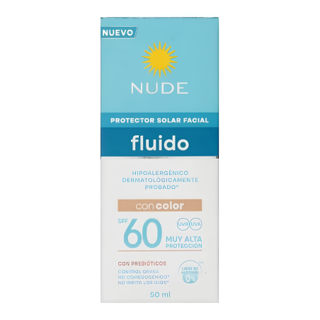 BLOQUEADOR NUDE FACIAL FLUIDO COLOR FPS 60 X 50 ML