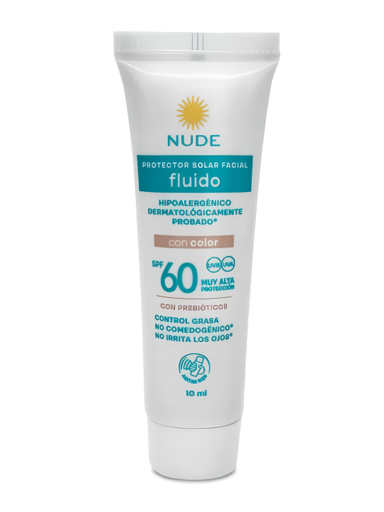 BLOQUEADOR NUDE FACIAL FLUIDO COLOR FPS 60 X 10 ML COLAPSIBLE