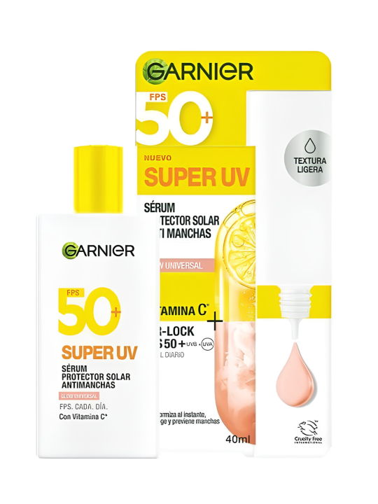 SERUM PROTECTOR SOLAR FPS 50+ COLOR ANTI MANCHAS VIT C X 40 ML GARNIER
