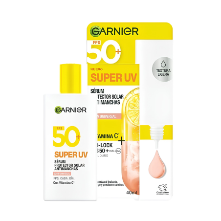 SERUM PROTECTOR SOLAR FPS 50+ COLOR ANTI MANCHAS VIT C X 40 ML GARNIER