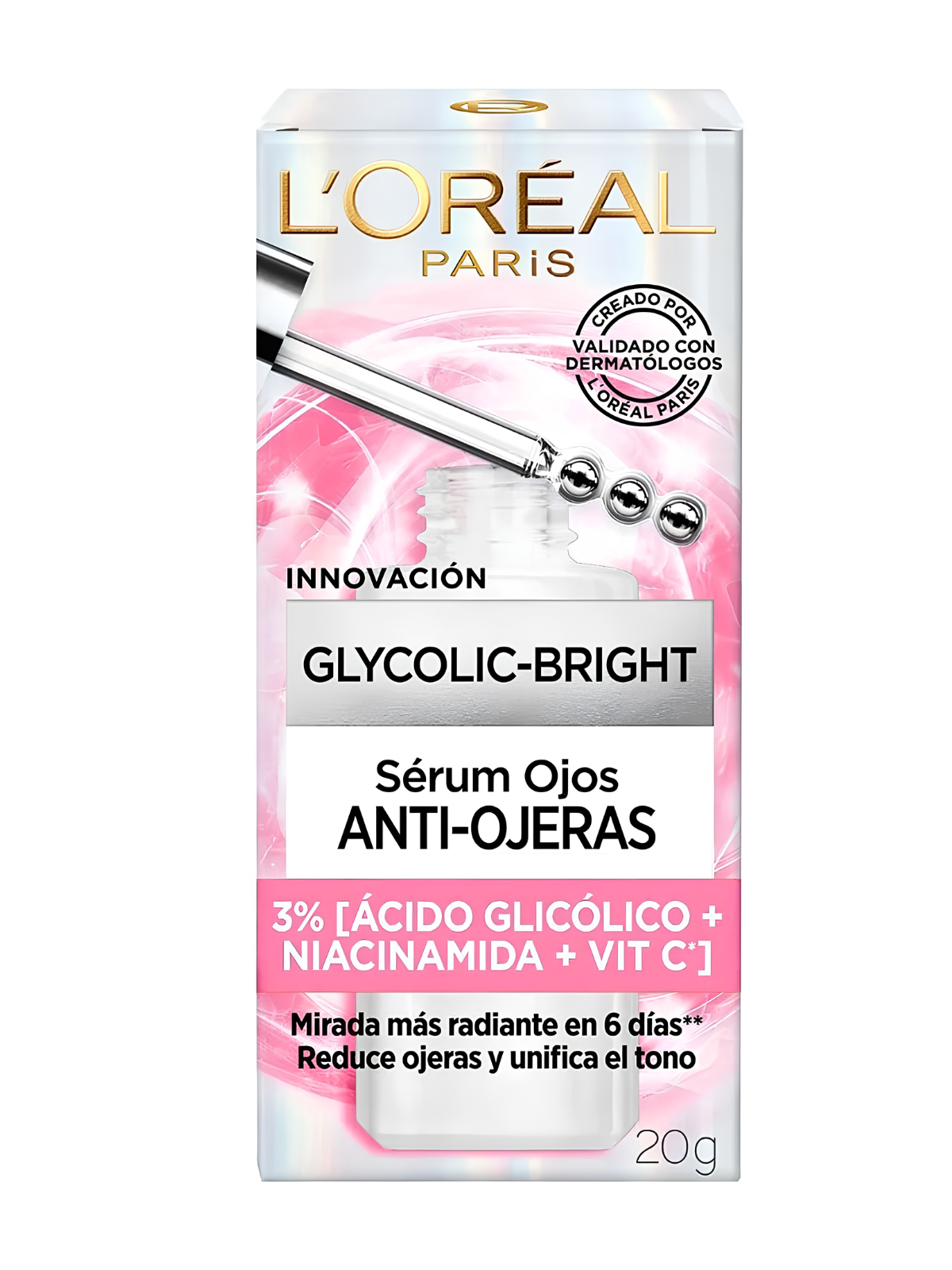 SERUM OJOS ANTI-OJERAS GLYCOLIC BRIGHT X 20 LOREAL