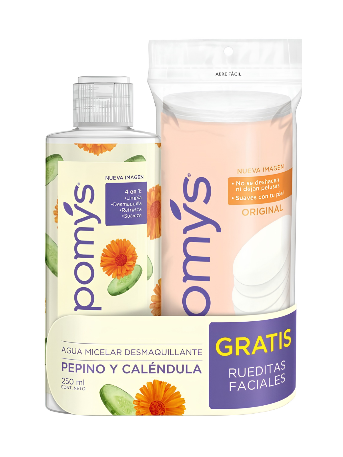 POMYS AGUA MICELAR X 250 + RUEDITAS FAMILIA