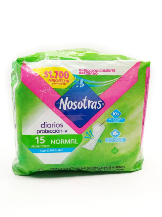 PROTECTORES DIARIOS NORMAL X 15 NOSOTRAS