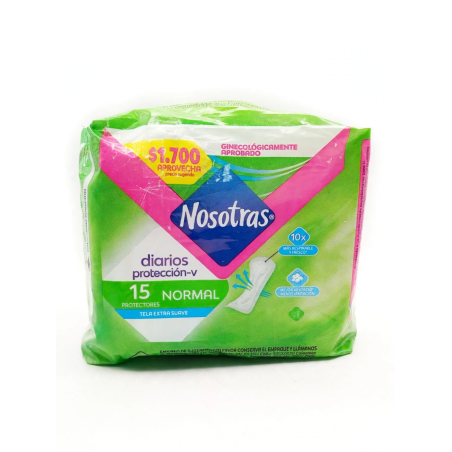 PROTECTORES DIARIOS NORMAL X 15 NOSOTRAS