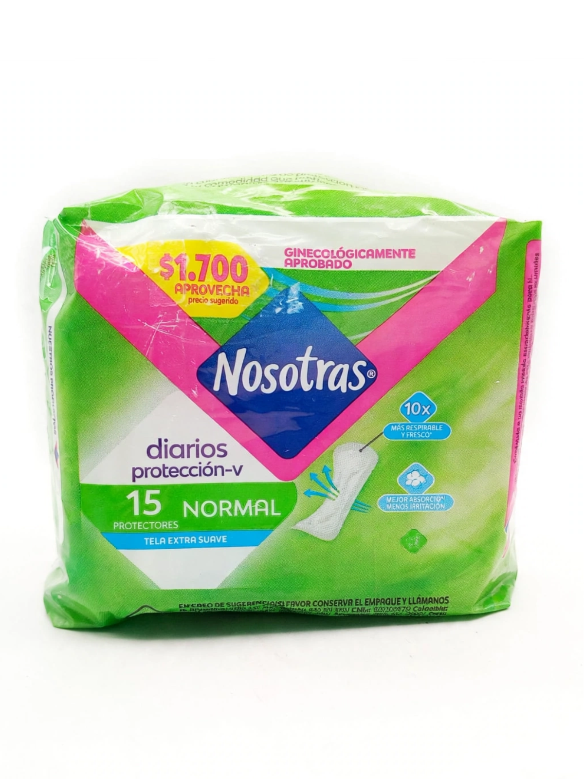 PROTECTORES DIARIOS NORMAL X 15 NOSOTRAS