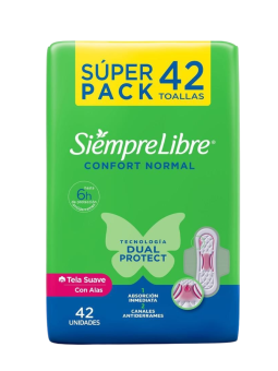 TOALLAS HIGIENICAS CON ALAS X 42 STAYFREE