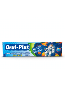 CREMA DENTAL NIñO SIN FLUOR CHICLE X 70 G CAJA ORAL PLUS