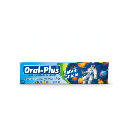 CREMA DENTAL NIñO SIN FLUOR CHICLE X 70 G CAJA ORAL PLUS