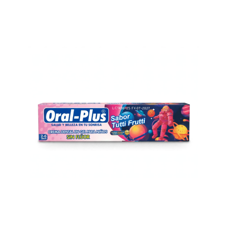 CREMA DENTAL NIÑA SIN FLUOR TUTTI FRUTTI X 70 G CAJA ORAL PLUS