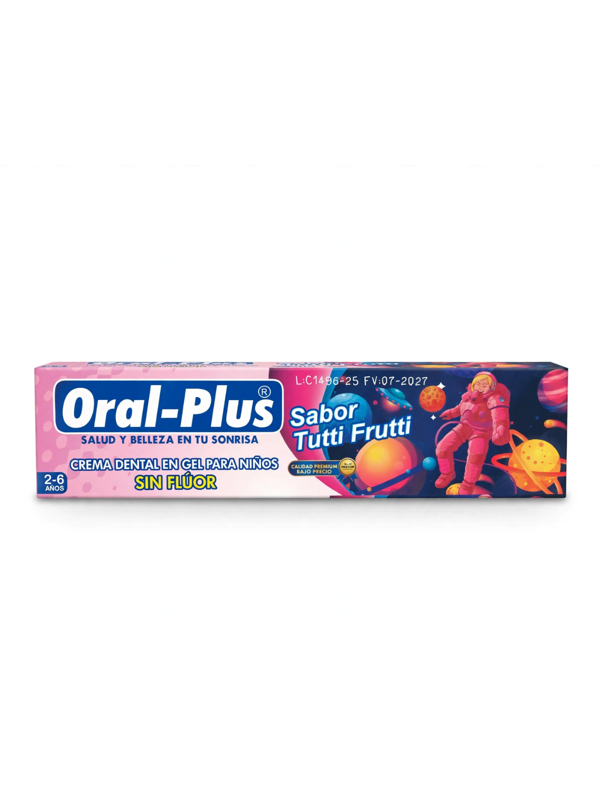 CREMA DENTAL NIÑA SIN FLUOR TUTTI FRUTTI X 70 G CAJA ORAL PLUS