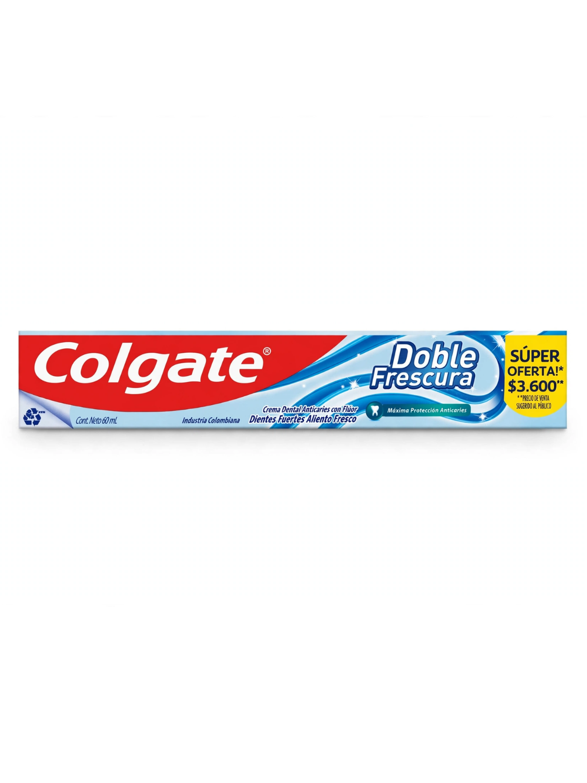 COLGATE TRIPLE ACCION DOBLE FRESCURA X 60 ML
