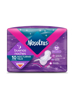 TOALLA HIGIENICA BUENAS NOCHES X 10 NOSOTRAS