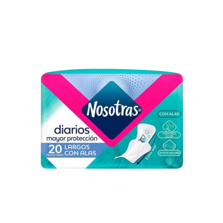 PROTECTOR DIARIO LARGOS ALAS X 20 NOSOTRAS