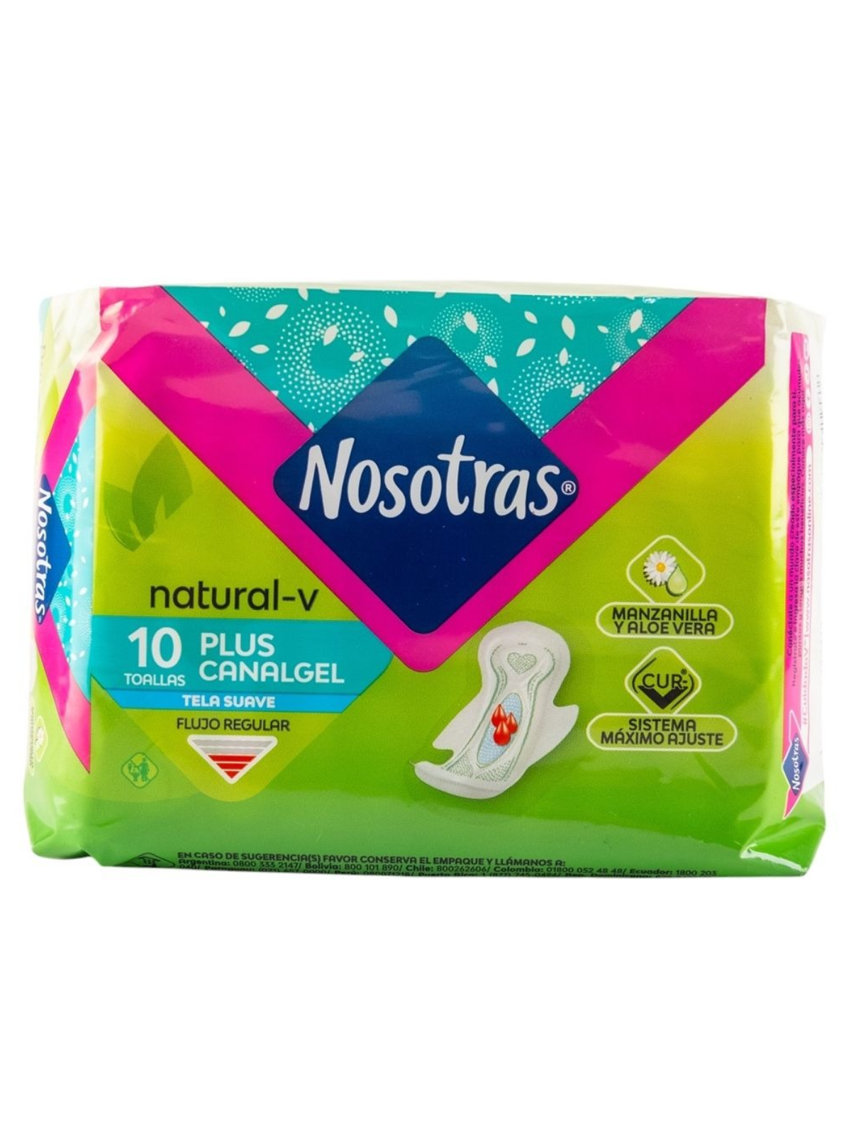 TOALLA HIGIENICA PLUS CANAL GEL X 10 NOSOTRAS