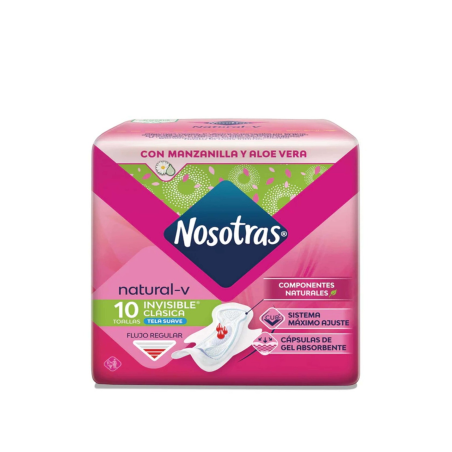 TOALLAS HIGIENICAS INVISIBLE CLASICA X 10 NOSOTRAS