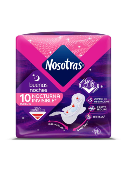 TOALLA BUENAS NOCHES ULT/INVISIBLE X 10 NOSOTRAS