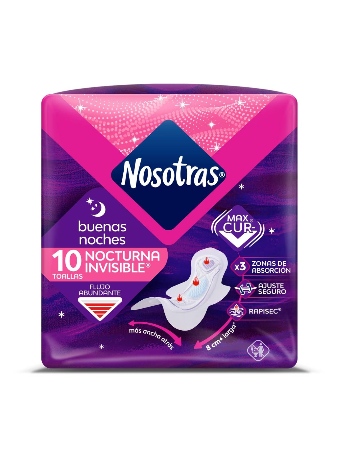 TOALLA BUENAS NOCHES ULT/INVISIBLE X 10 NOSOTRAS