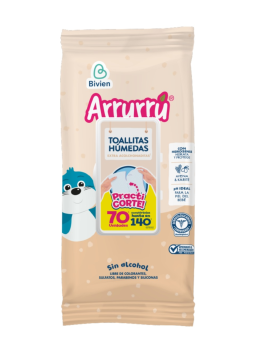 TOALLAS HUMEDAS AVENA X 70 UND P.E ARRURRU