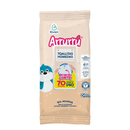TOALLAS HUMEDAS AVENA X 70 UND P.E ARRURRU
