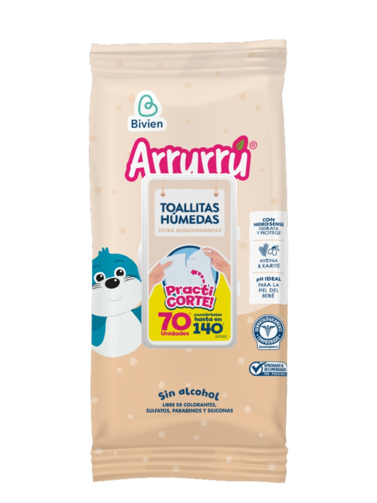 TOALLAS HUMEDAS AVENA X 70 UND P.E ARRURRU